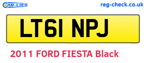 LT61NPJ are the vehicle registration plates.