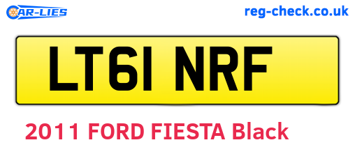 LT61NRF are the vehicle registration plates.