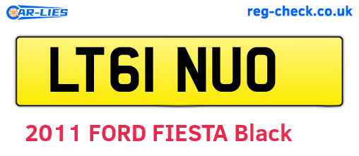 LT61NUO are the vehicle registration plates.