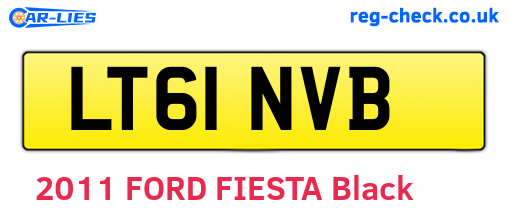 LT61NVB are the vehicle registration plates.