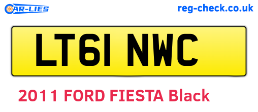 LT61NWC are the vehicle registration plates.