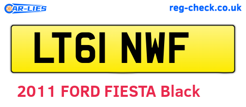 LT61NWF are the vehicle registration plates.