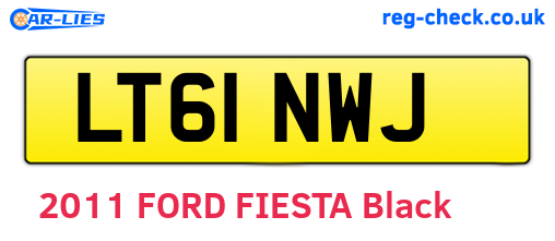 LT61NWJ are the vehicle registration plates.