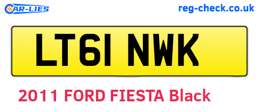 LT61NWK are the vehicle registration plates.