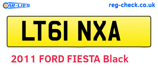 LT61NXA are the vehicle registration plates.
