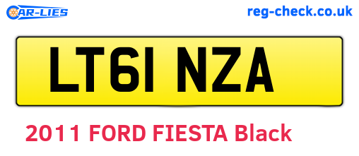LT61NZA are the vehicle registration plates.