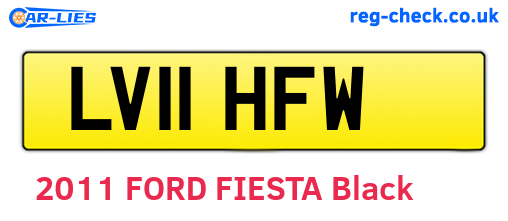 LV11HFW are the vehicle registration plates.