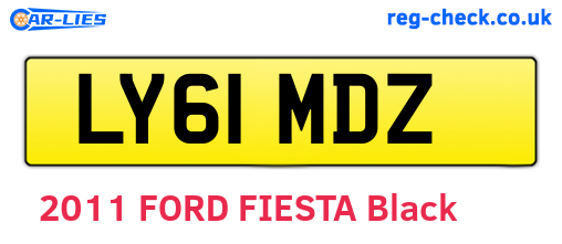 LY61MDZ are the vehicle registration plates.