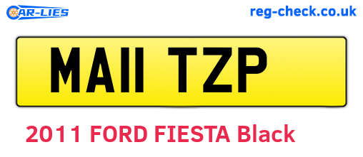MA11TZP are the vehicle registration plates.