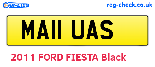 MA11UAS are the vehicle registration plates.