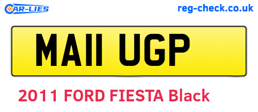 MA11UGP are the vehicle registration plates.