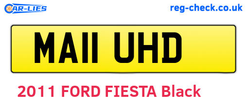 MA11UHD are the vehicle registration plates.