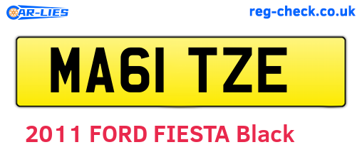 MA61TZE are the vehicle registration plates.