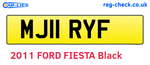 MJ11RYF are the vehicle registration plates.