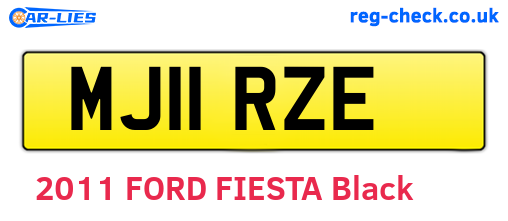 MJ11RZE are the vehicle registration plates.