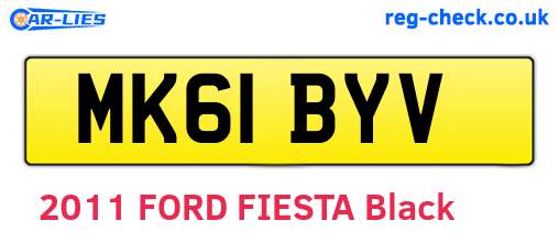 MK61BYV are the vehicle registration plates.