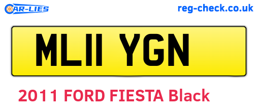 ML11YGN are the vehicle registration plates.