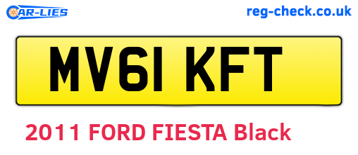 MV61KFT are the vehicle registration plates.
