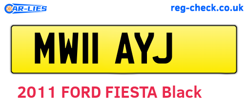 MW11AYJ are the vehicle registration plates.