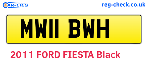 MW11BWH are the vehicle registration plates.