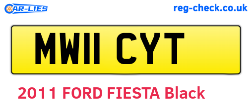 MW11CYT are the vehicle registration plates.