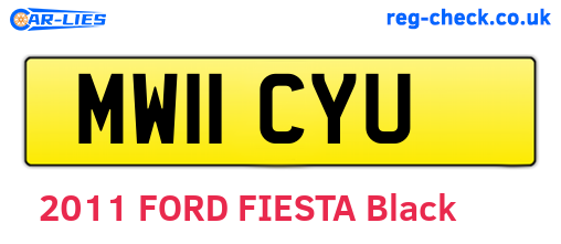 MW11CYU are the vehicle registration plates.