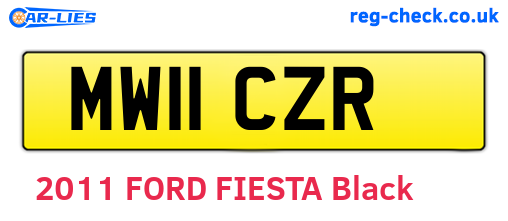 MW11CZR are the vehicle registration plates.