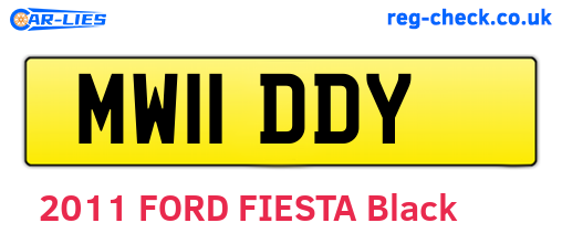 MW11DDY are the vehicle registration plates.