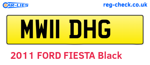 MW11DHG are the vehicle registration plates.