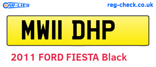 MW11DHP are the vehicle registration plates.