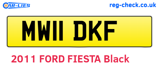 MW11DKF are the vehicle registration plates.