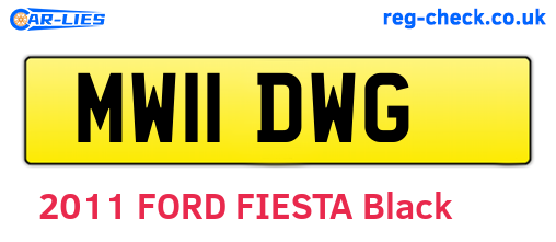MW11DWG are the vehicle registration plates.