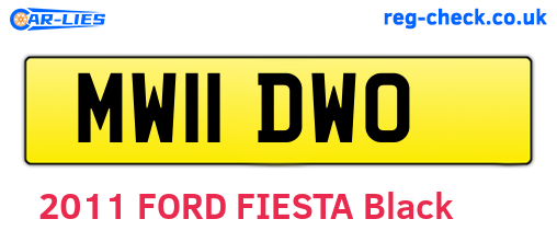 MW11DWO are the vehicle registration plates.