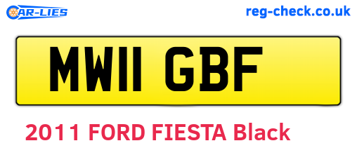 MW11GBF are the vehicle registration plates.