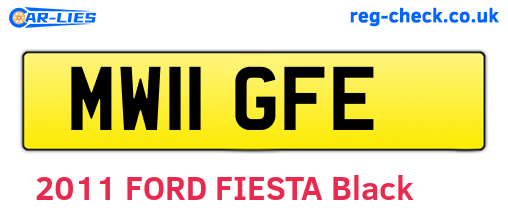 MW11GFE are the vehicle registration plates.