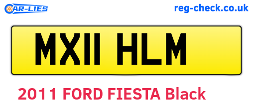 MX11HLM are the vehicle registration plates.