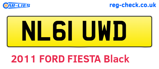 NL61UWD are the vehicle registration plates.