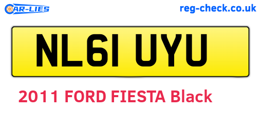 NL61UYU are the vehicle registration plates.