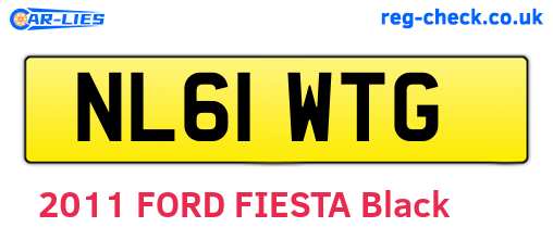 NL61WTG are the vehicle registration plates.