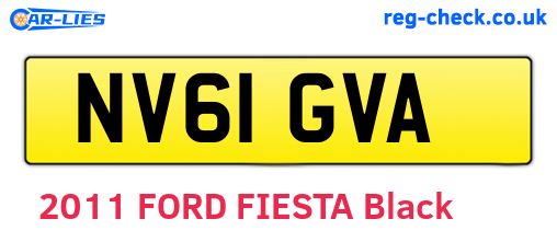 NV61GVA are the vehicle registration plates.