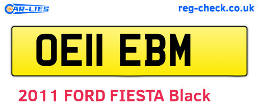 OE11EBM are the vehicle registration plates.