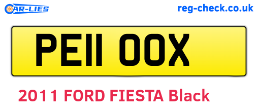 PE11OOX are the vehicle registration plates.