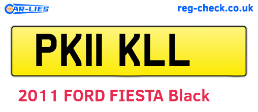 PK11KLL are the vehicle registration plates.