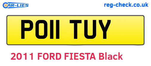PO11TUY are the vehicle registration plates.