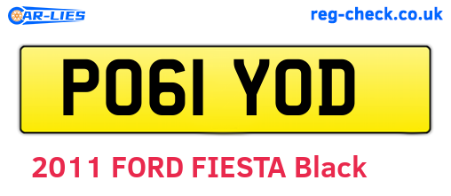 PO61YOD are the vehicle registration plates.