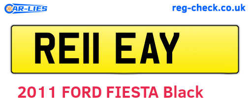 RE11EAY are the vehicle registration plates.