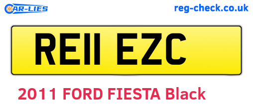 RE11EZC are the vehicle registration plates.