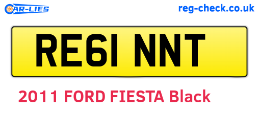RE61NNT are the vehicle registration plates.