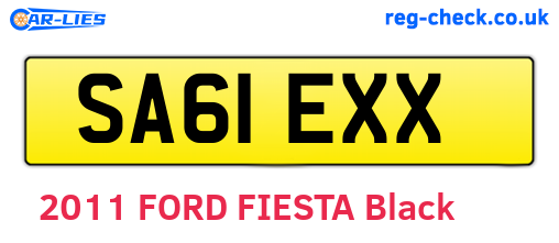 SA61EXX are the vehicle registration plates.