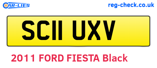 SC11UXV are the vehicle registration plates.